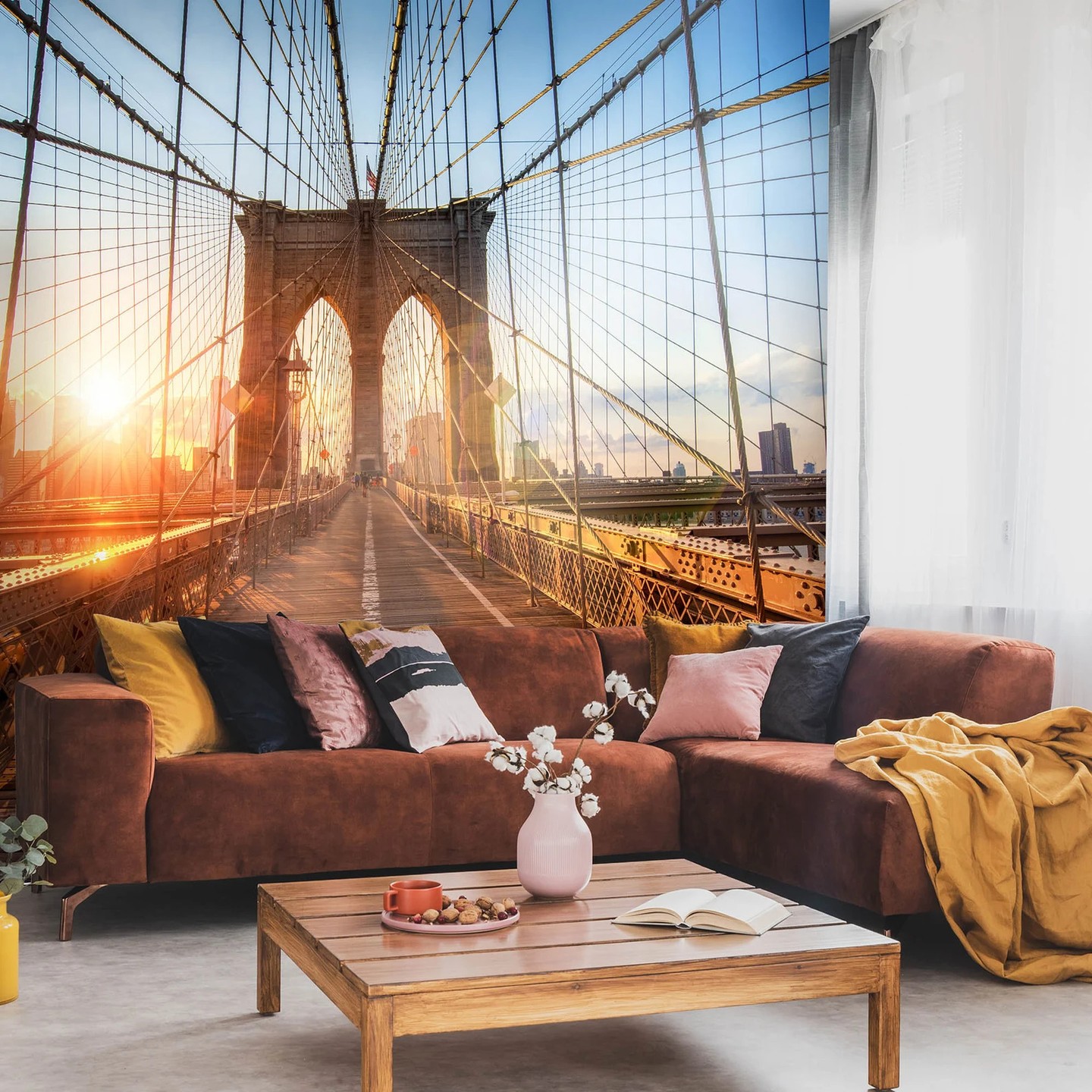 #brooklynbridge as wall murals ๐ @nikkelart